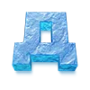 🧊 Эмодзи «Трехмерные синие буквы» для Telegram
