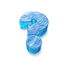 🧊 Эмодзи «Трехмерные синие буквы» для Telegram