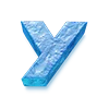 🧊 Эмодзи «Трехмерные синие буквы» для Telegram