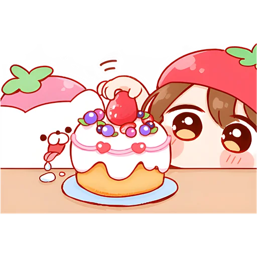 🧁 Стикер «Ичиго чан» для Telegram
