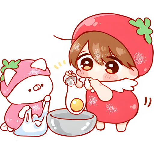 🥚 Стикер «Ичиго чан» для Telegram