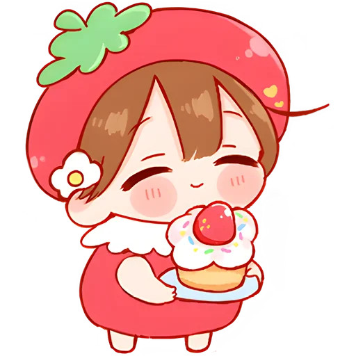 🧁 Стикер «Ичиго чан» для Telegram