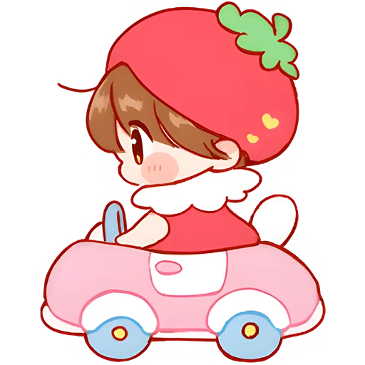 🚗 Стикер «Ичиго чан» для Telegram