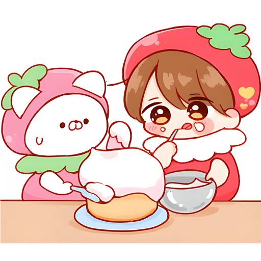 🧁 Стикер «Ичиго чан» для Telegram