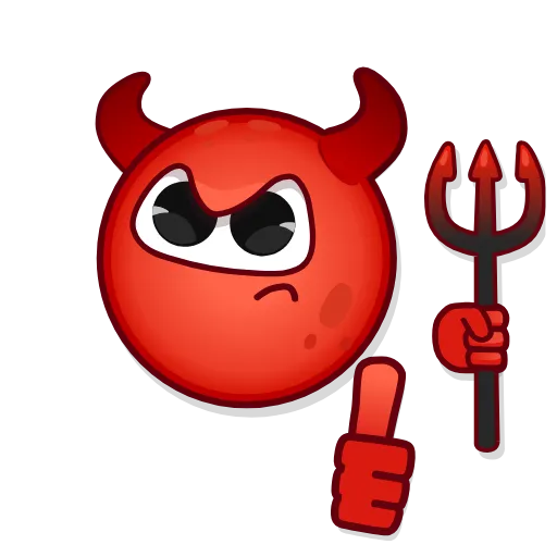 😈 Стикер «ICQ Колобки» для Telegram
