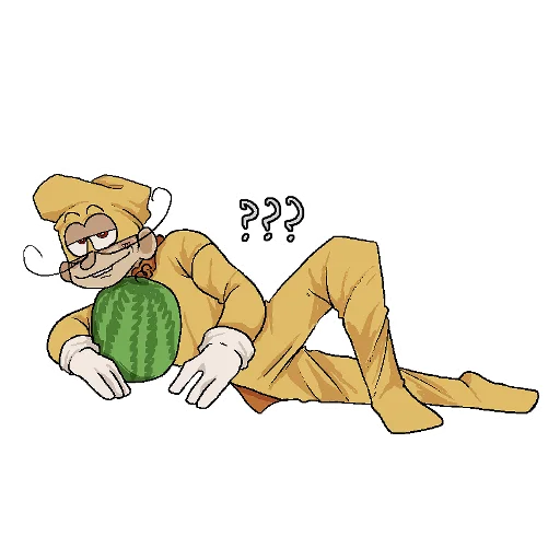 🍉 Стикер «бананы!!!?!?!???!?!?» для Telegram