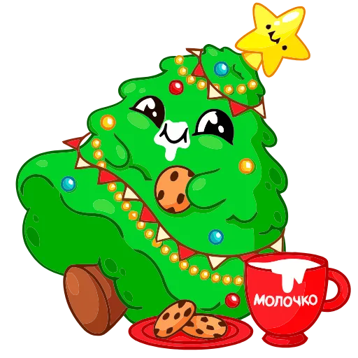 🍪 Эмодзи «Ёлочка Иголочка» для Telegram