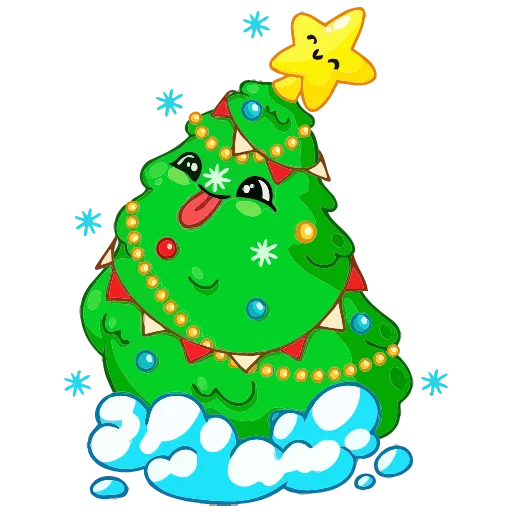 😛 Эмодзи «Ёлочка Иголочка» для Telegram