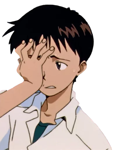 🤦‍♂ Стикер «Shinji Ikari» для Telegram