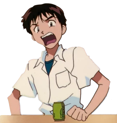 😡 Стикер «Shinji Ikari» для Telegram