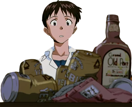 🍻 Стикер «Shinji Ikari» для Telegram