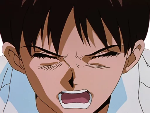 😵 Стикер «Shinji Ikari» для Telegram