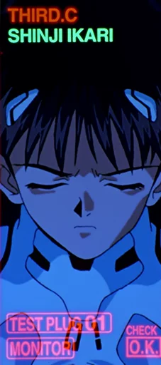 😑 Стикер «Shinji Ikari» для Telegram