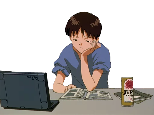 💻 Стикер «Shinji Ikari» для Telegram