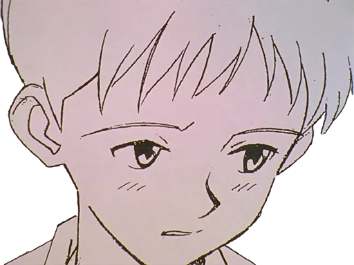 😓 Стикер «Shinji Ikari» для Telegram