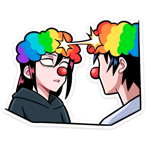 🤡 Стикер «Икки и Мори» для Telegram