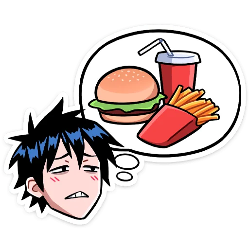🍔 Стикер «Икки и Мори» для Telegram