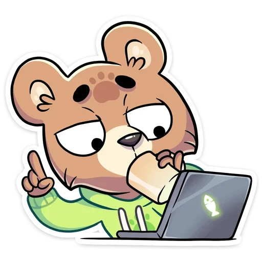 ☝️ Стикер «Бурый Илай» для Telegram