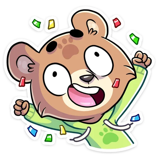🥳 Стикер «Бурый Илай» для Telegram