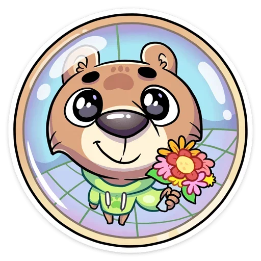 🌺 Стикер «Бурый Илай» для Telegram