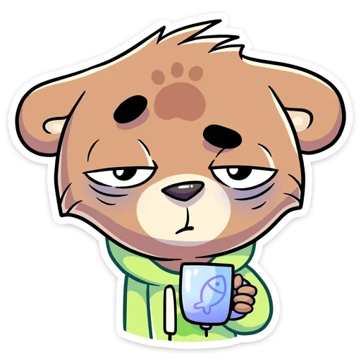 ☕️ Стикер «Бурый Илай» для Telegram