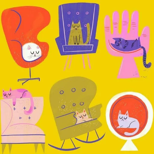 🐱 Стикер «Illustrations» для Telegram