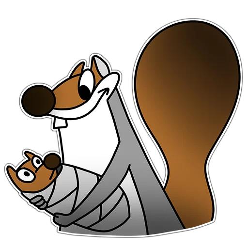 👩‍👦 Стикер «Squirrels» для Telegram
