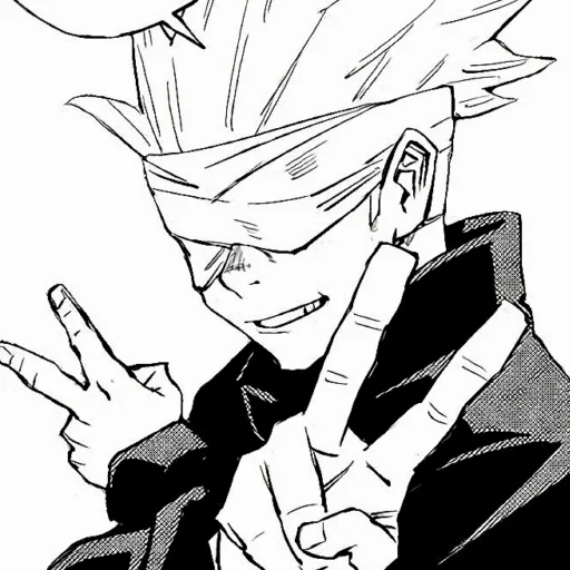 ✌️ Стикер «Gojo Satoru Jujutsu Kaisen» для Telegram