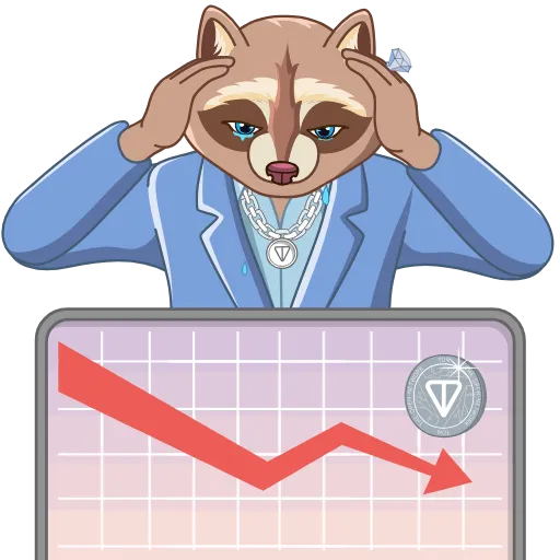 📉 Стикер «Я люблю TON» для Telegram