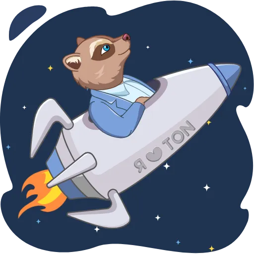 🚀 Стикер «Я люблю TON» для Telegram