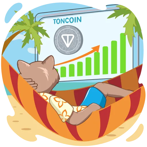 📈 Стикер «Я люблю TON» для Telegram