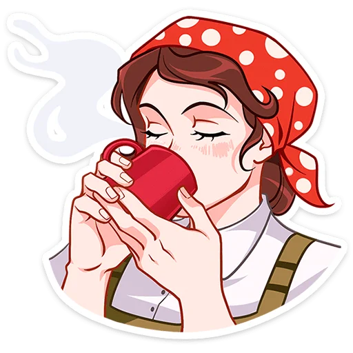 ☕️ Стикер «Илья и Анфиса» для Telegram