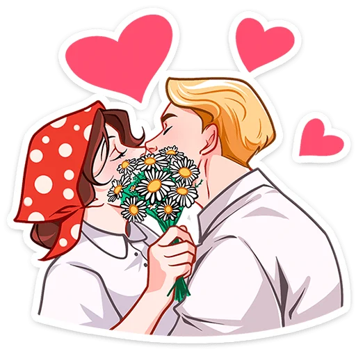 🥰 Стикер «Илья и Анфиса» для Telegram