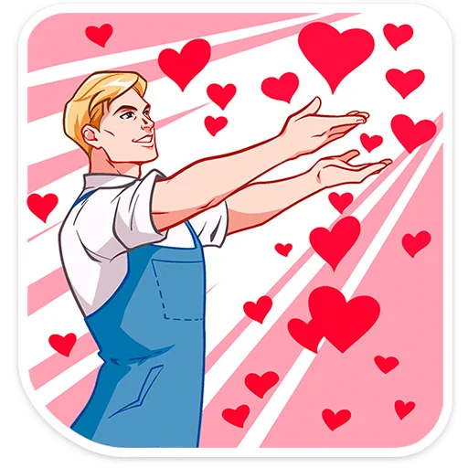 🥰 Стикер «Илья и Анфиса» для Telegram