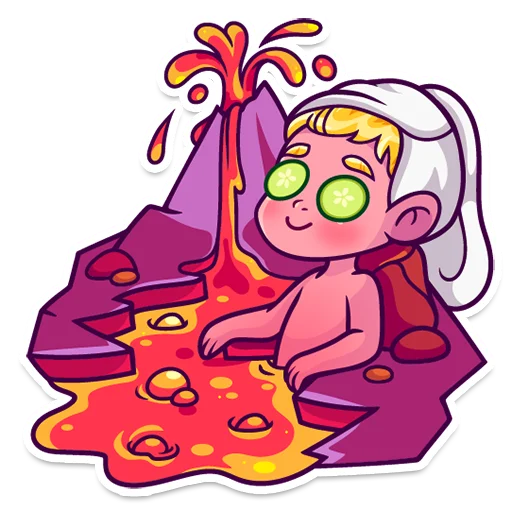 🌋 Стикер «im_fine» для Telegram