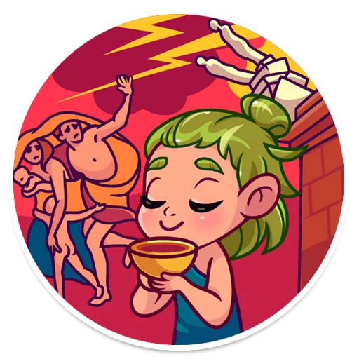 🌋 Стикер «im_fine» для Telegram