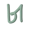 Стикер 54 Буквы в двух цветах, смайлики и иконки