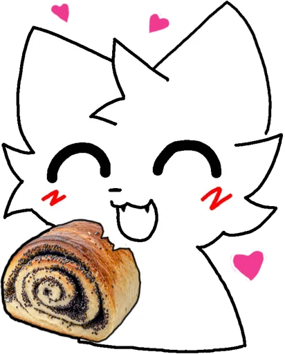 🍞 Стикер «Silly cat» для Telegram