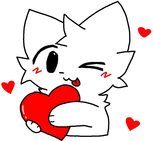 ❤️ Стикер «Silly cat» для Telegram