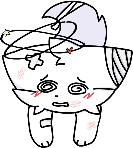 🤕 Стикер «Silly cat» для Telegram