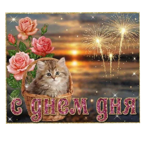 🐱 Стикер «Открытки» для Telegram
