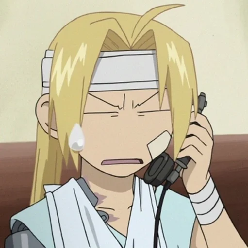 😓 Стикер «Edward Elric» для Telegram