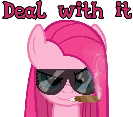 😎 Стикер «Pinkamena» для Telegram