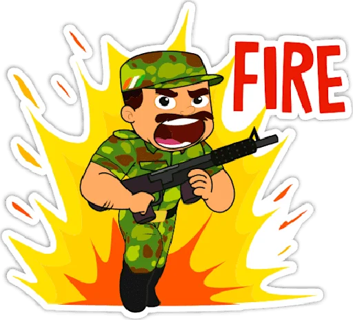 🇮🇳 Стикер «Indian Army •» для Telegram