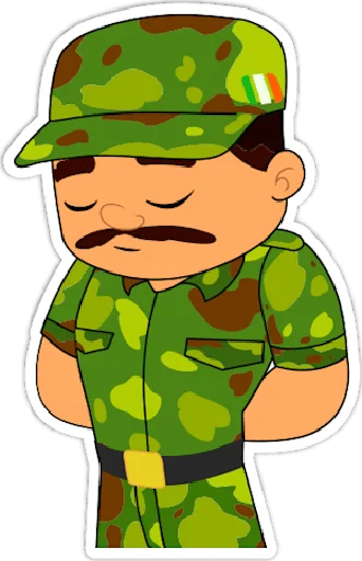 🇮🇳 Стикер «Indian Army •» для Telegram