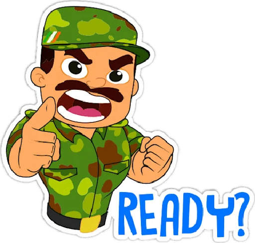 🇮🇳 Стикер «Indian Army •» для Telegram