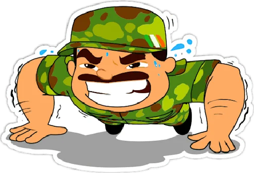 🇮🇳 Стикер «Indian Army •» для Telegram