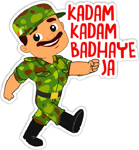 🇮🇳 Стикер «Indian Army •» для Telegram