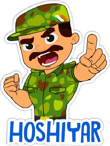 🇮🇳 Стикер «Indian Army •» для Telegram