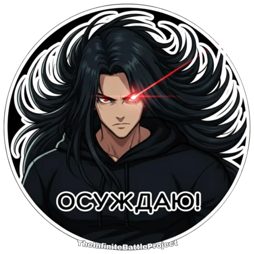 🗿 Стикер «Infinite battle project» для Telegram
